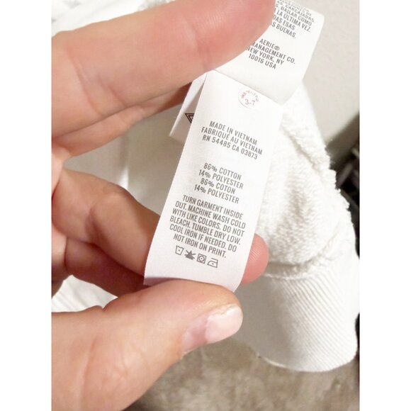 Aerie x Wicked Big Chill Crew Sweatshirt Pink Goes Good With Green White Medium - Picture 5 of 10